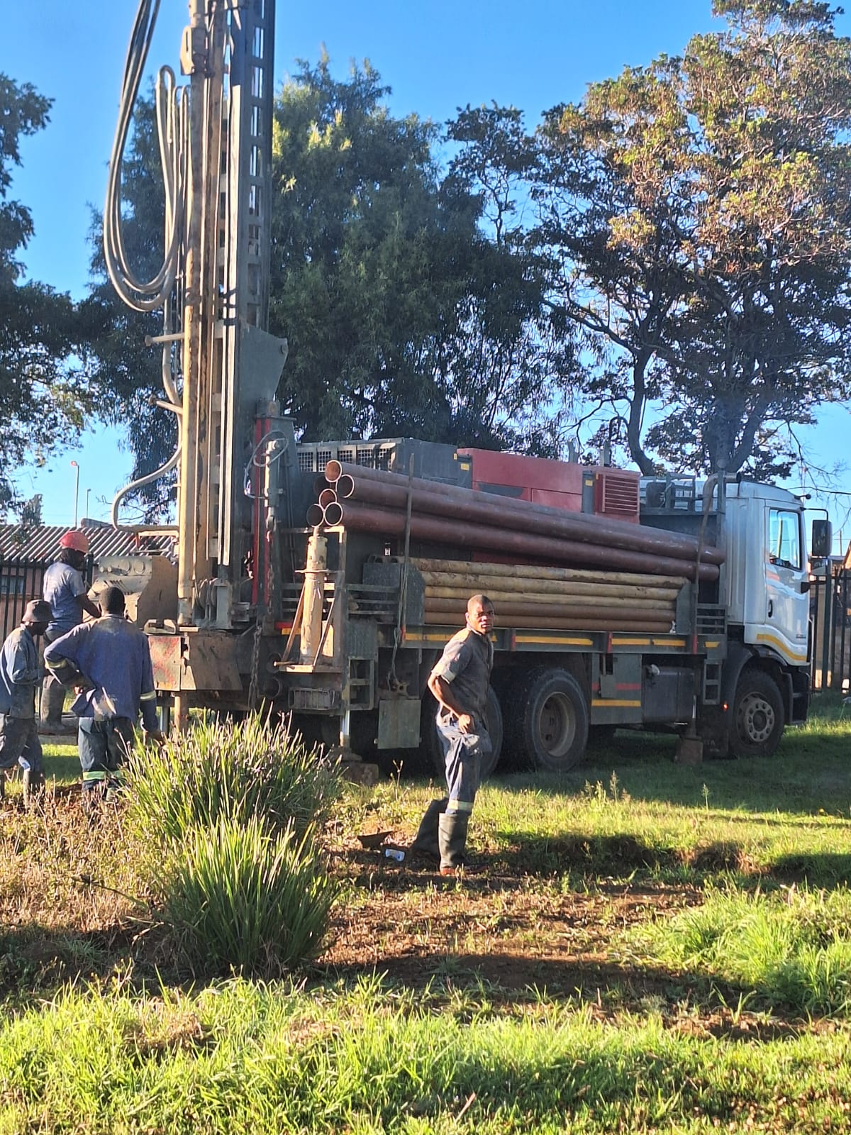 Completed water supply installation on site