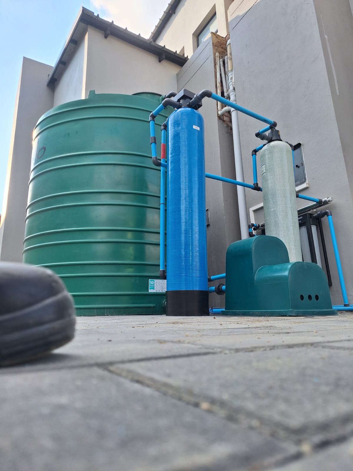 Pipework and valve assembly for water supply